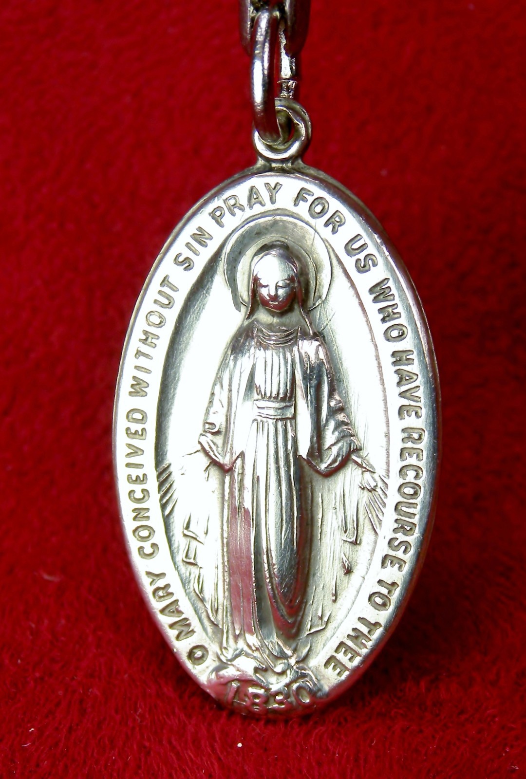Carmelite Nuns RARE Lourdes Pilgrimage Sterling Silver Catholic Miraculous Medal