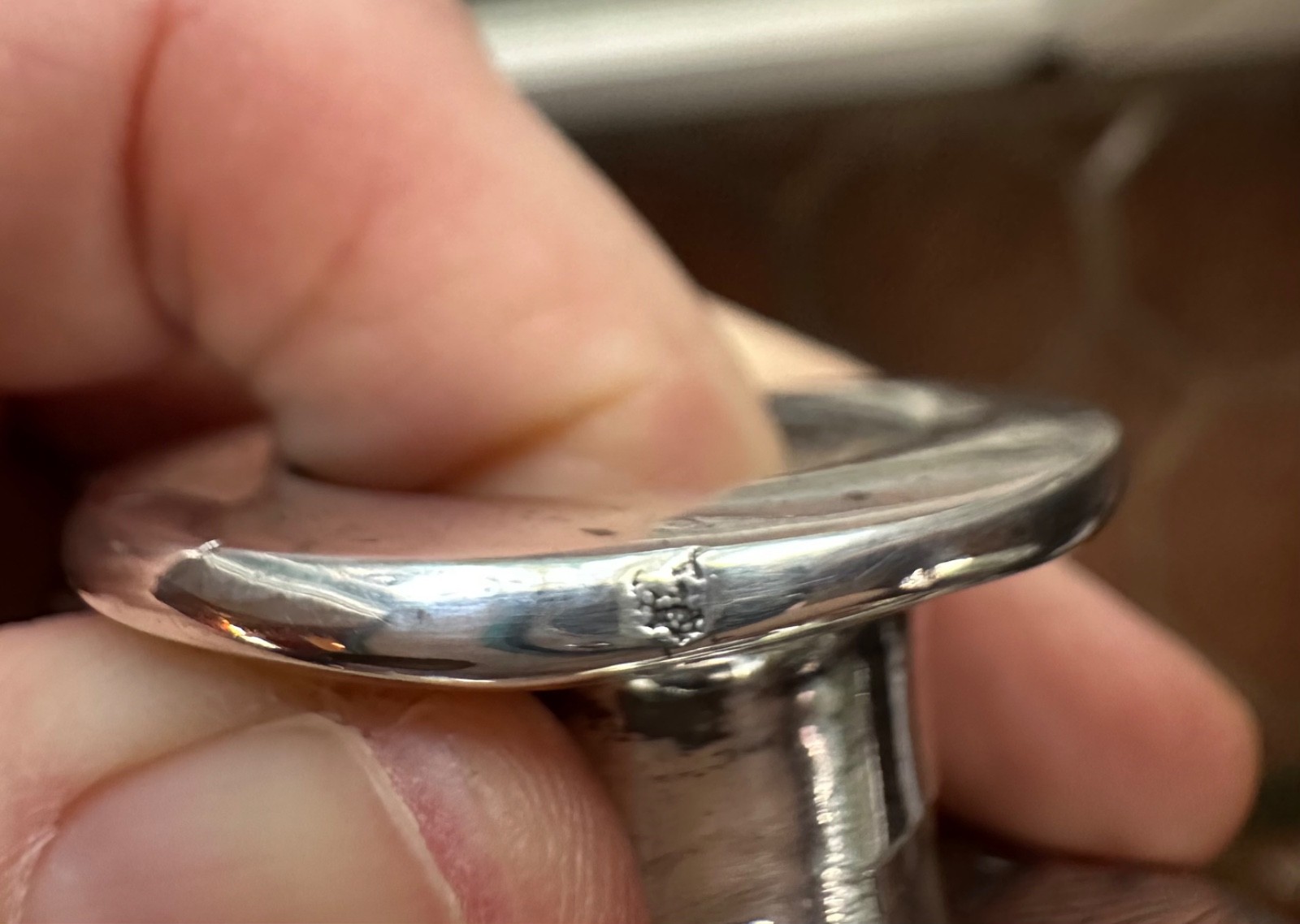 Antique Art Nouveau Sterling Silver Overlay Clear Glass Scent/Perfume Bottle