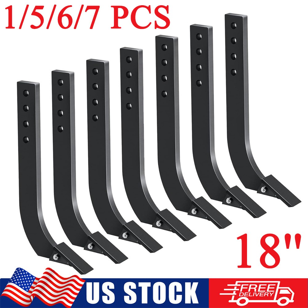 1/5/6/7pcs 18'' Box Blade Shank Scarifier Shanks Teeth 4 Holes Box Scraper Shank