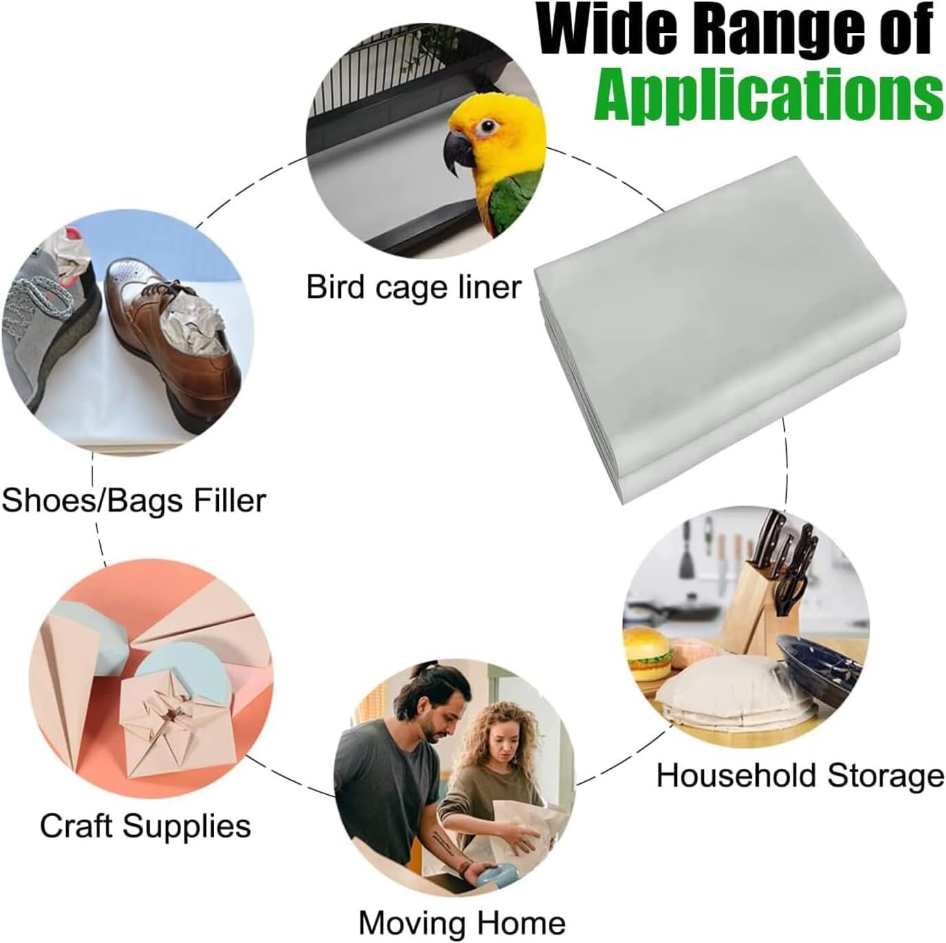 Newsprint Packing Paper Sheets for MovingShipping Box Filler Wrapping and Protec