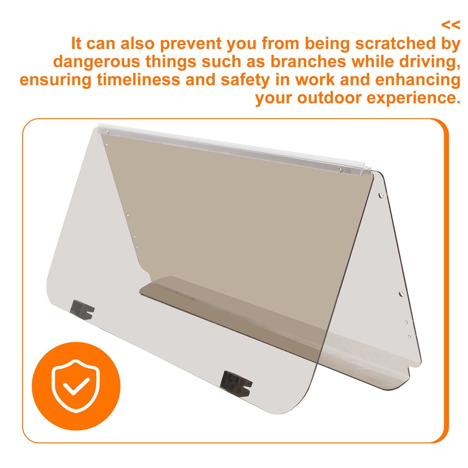 For Club Car DS 1982-2000.5 Golf Cart Tinted Folding Windshield Windscreen