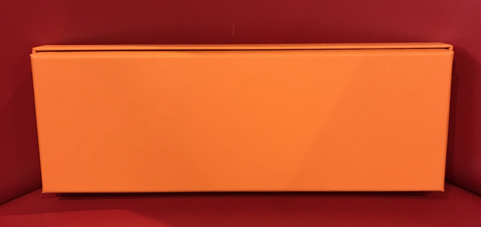 Hermes Paris Empty Orange Gift Box 9.5 x 3 1/4 x 1 Inches Authentic