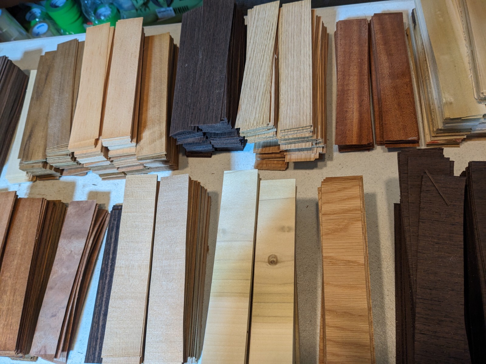 Fingerboard skateboard veneer approx 225pcs 8" x 1.5" approx.2/5 crosscut   IC10