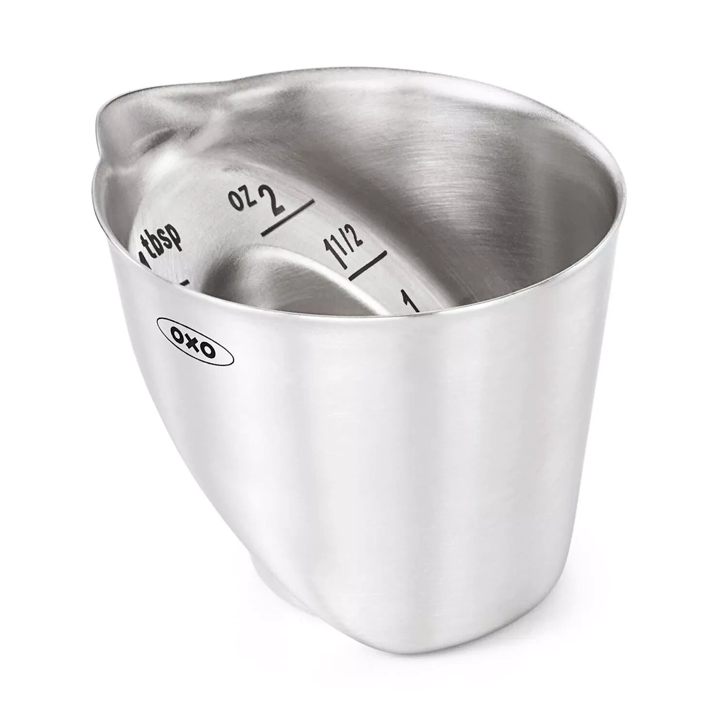 NEW Bar & Kitchen PROFESSIONAL MEASURING CUP Stainless Steel Jigger Shot- 2 oz