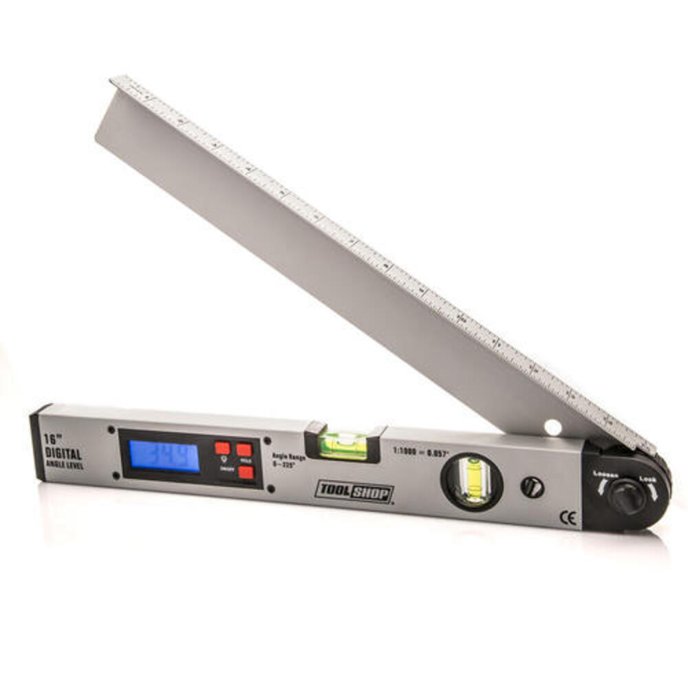 16" Aluminum Digital Protractor Angle Finder Level w/ LCD Display 0.1° Accuracy