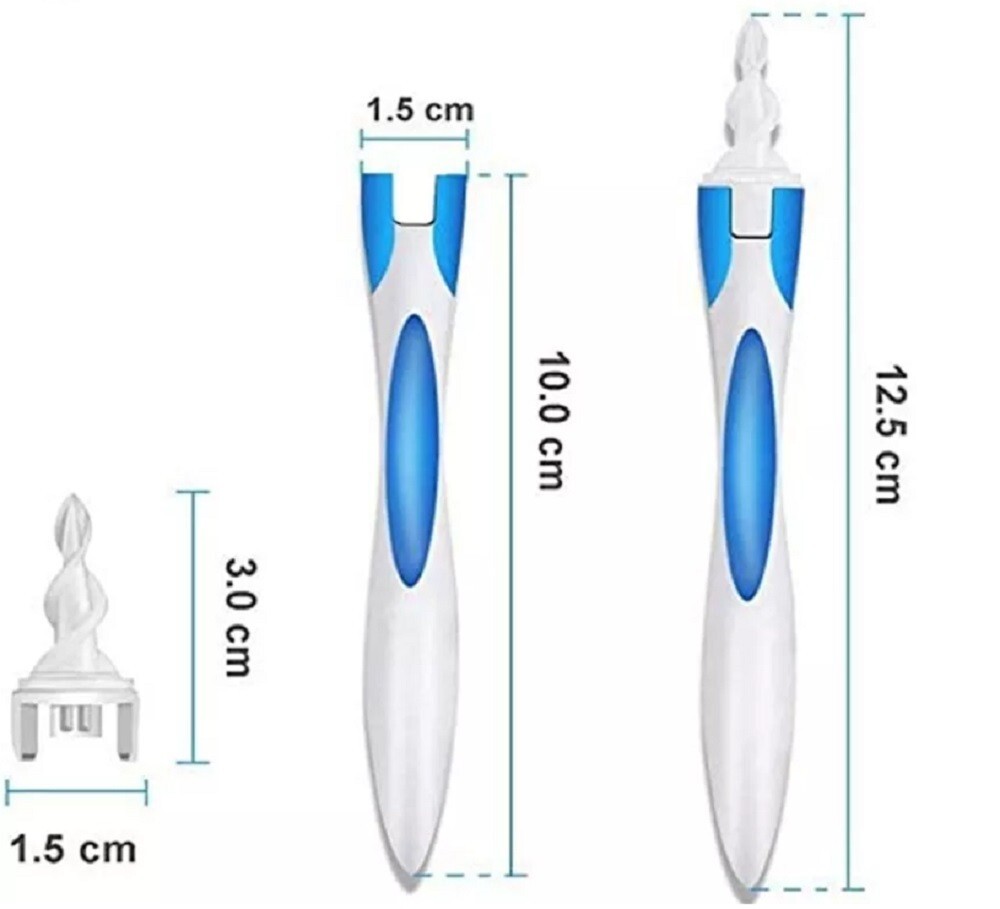 Ear Cleaner Kit for Ear Wax Removal-Spiral Q-Grips Tip Picker Easy Cleaning Tool