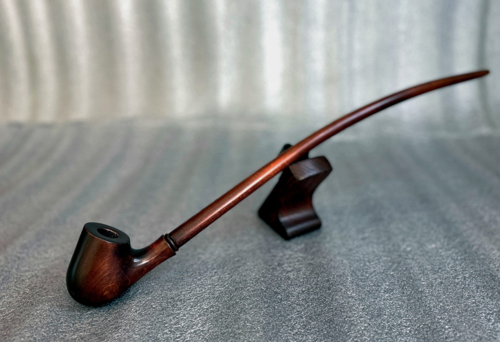 Smoking tobacco wooden long pipe 19.1 Churchwarden handmade stem