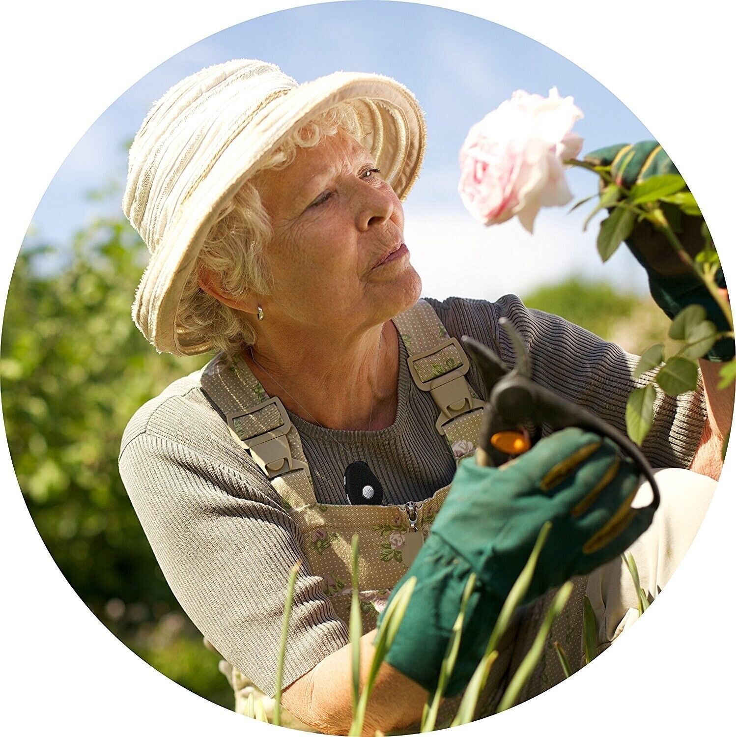 SkyAngel 4G Mobile NO MONTHLY FEES 4G 2-Way Voice Fall Detection Black SOS Alert