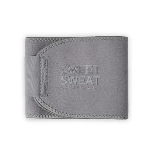 Sweet Sweat Waist Trimmer by Sports Research for Men & Women - Matte Gray - XL