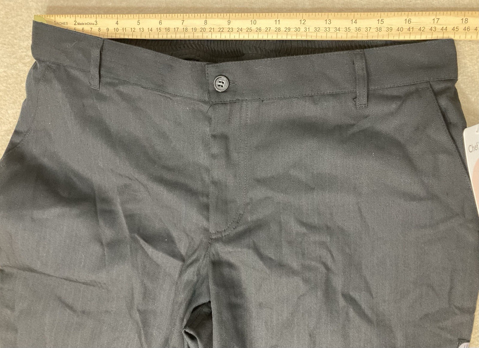 Chef Works Pants Mens Size XL Black Trousers Elastic Waist Loose 32” Inseam NEW