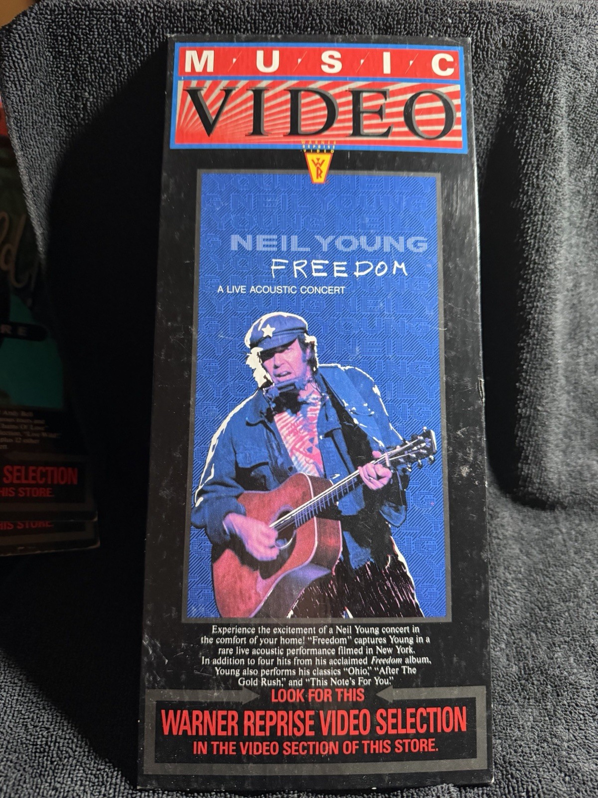 NEIL YOUNG 1990 Warner Music PROMO  12.5”x5.5” Display~the “Freedom” Video