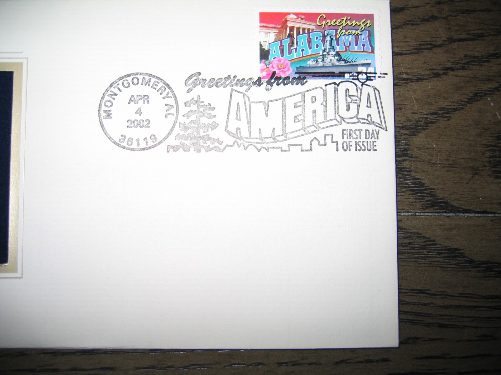 2002 ALABAMA Greetings From America replica Gold Stamp Golden COVER