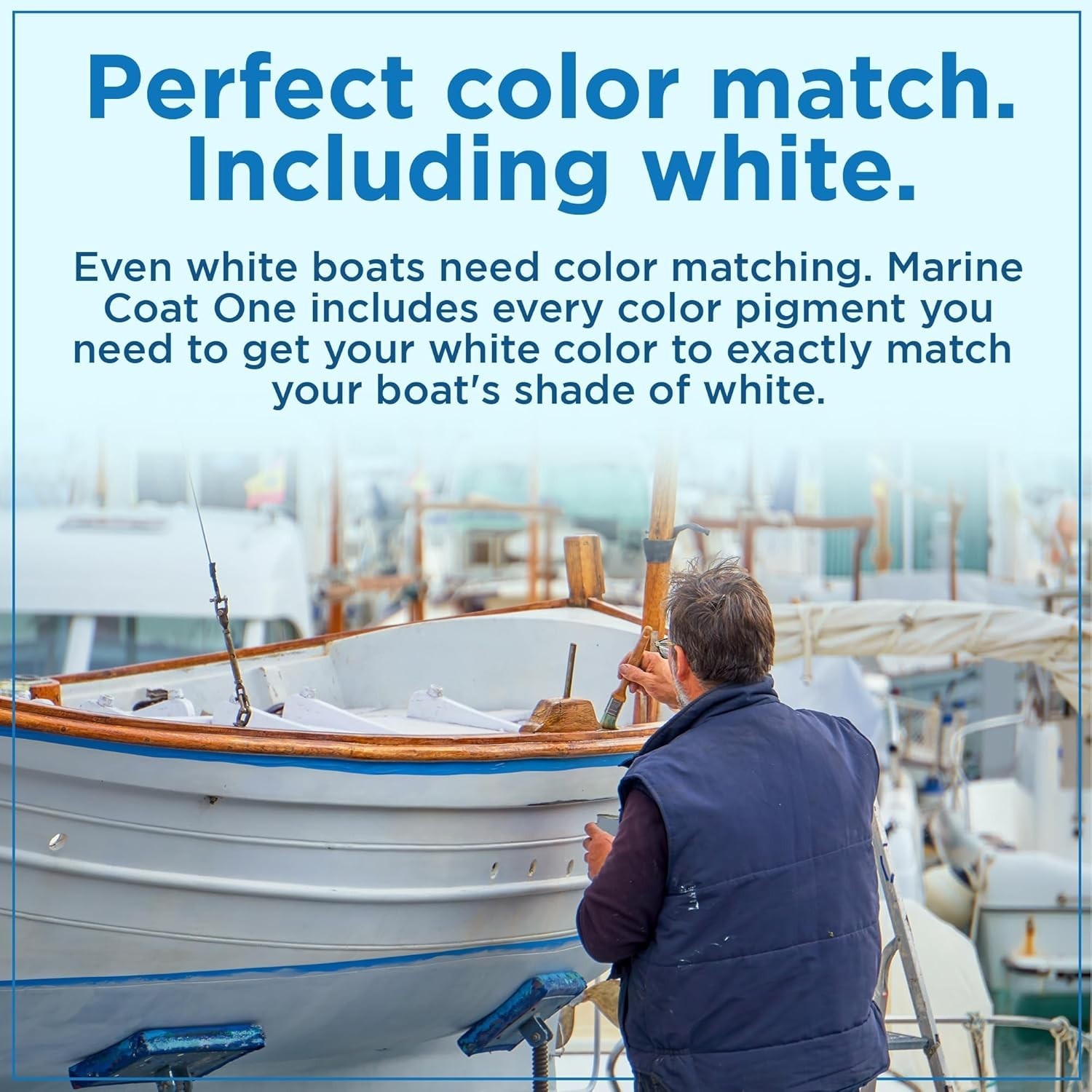 Marine Coat One, White Gelcoat Repair Kit For Boat - (White With Wax, Gallon)
