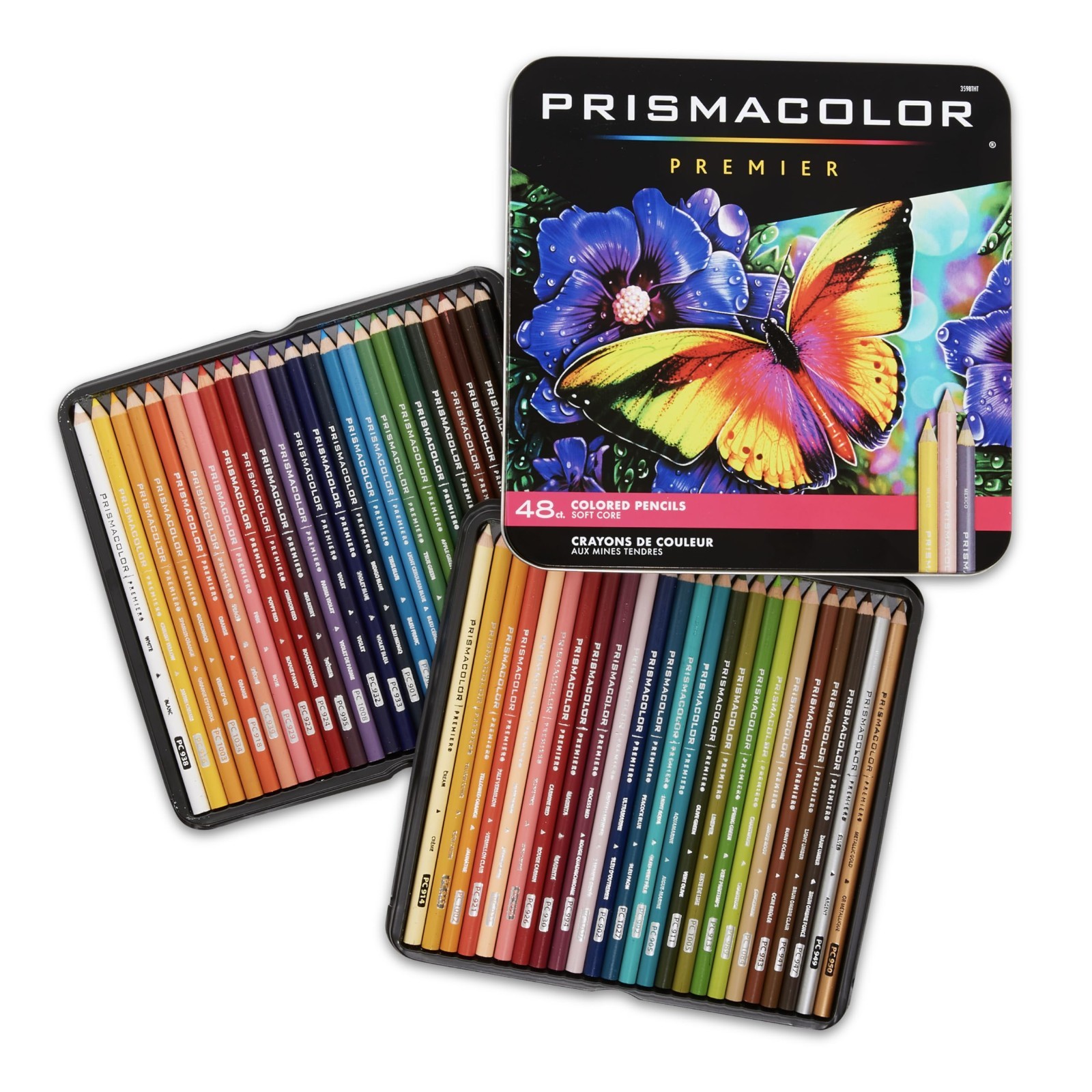 Prismacolor Premier Colored Pencils, Soft Core, Assorted Colors, 48 Count