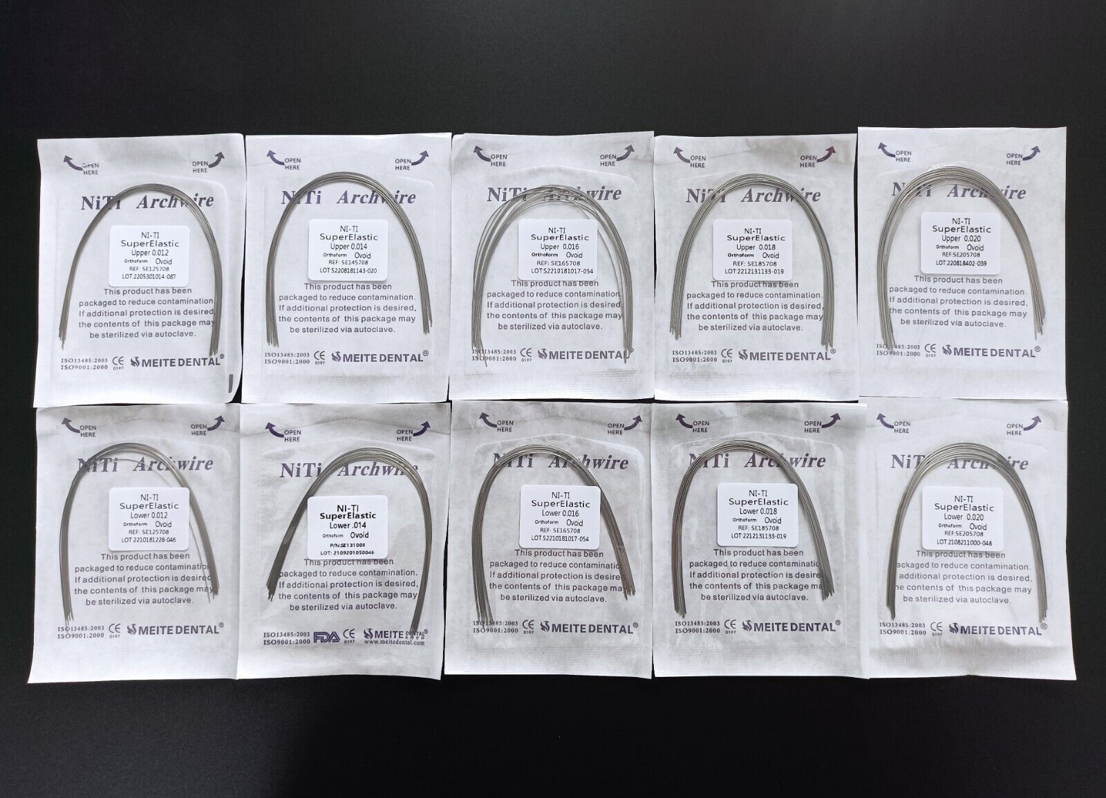 Dental Orthodontic Super Elastic Wire Niti Round/Rectangular Arch Wires Ovoid