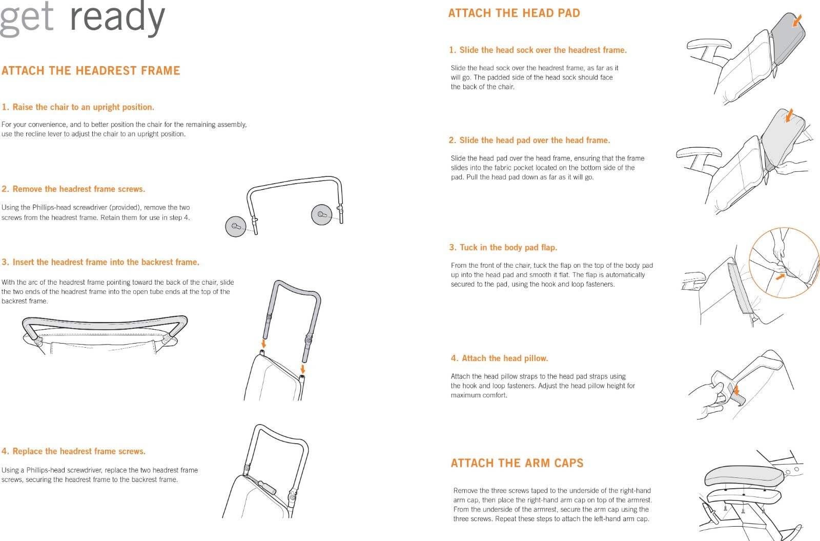 Human Touch Perfect Chair Head Rest Pillow PC-420 600 610 Cognac Premium Leather