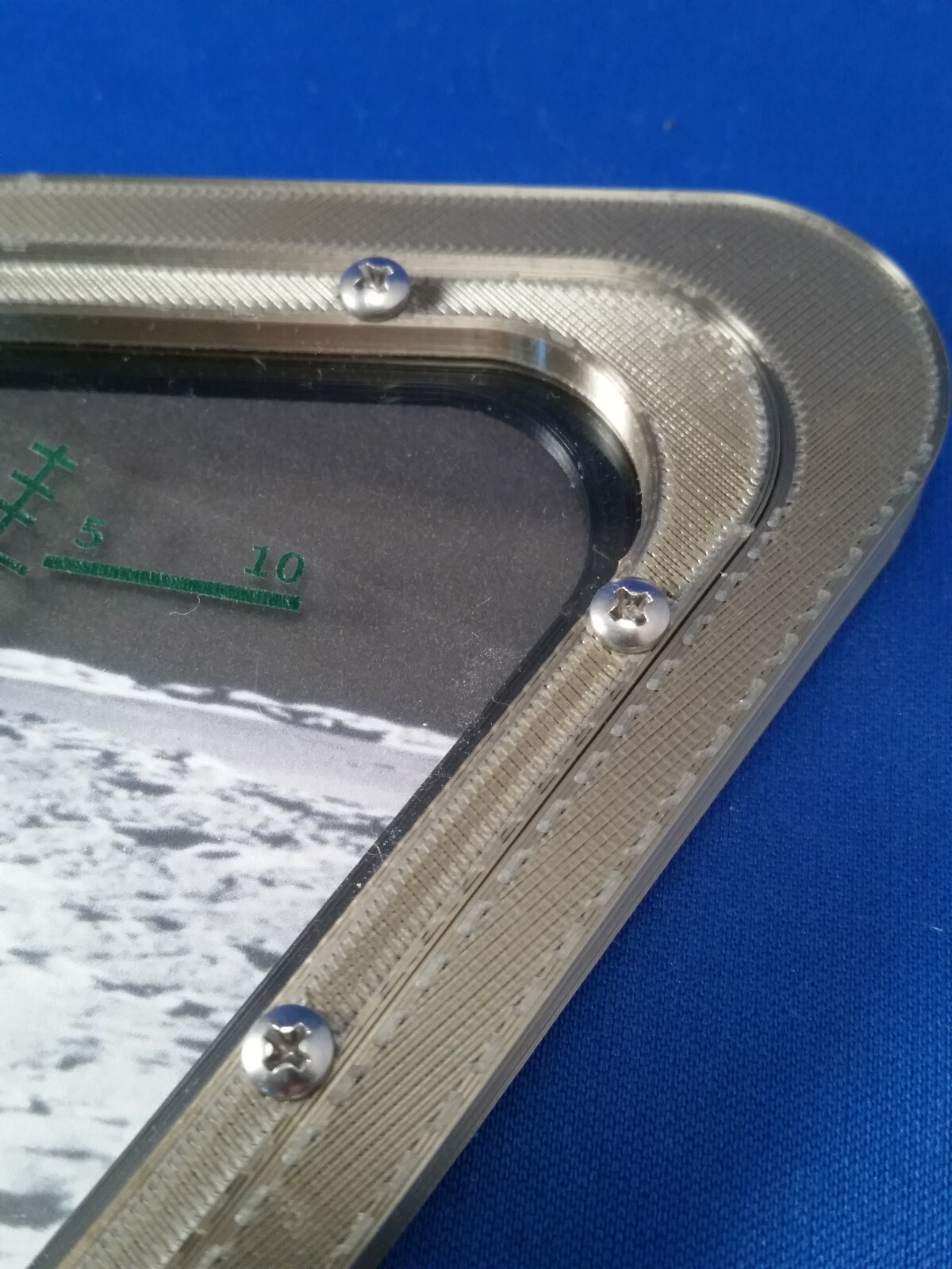 Replica Apollo 11 Lunar Module Window W/Lunar landscape - Neil Armstrong