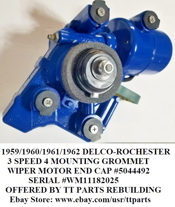 1959/1960/1961/1962 DELCO-ROCHESTER 4 MOUNT 3 SPEED WIPER MOTOR