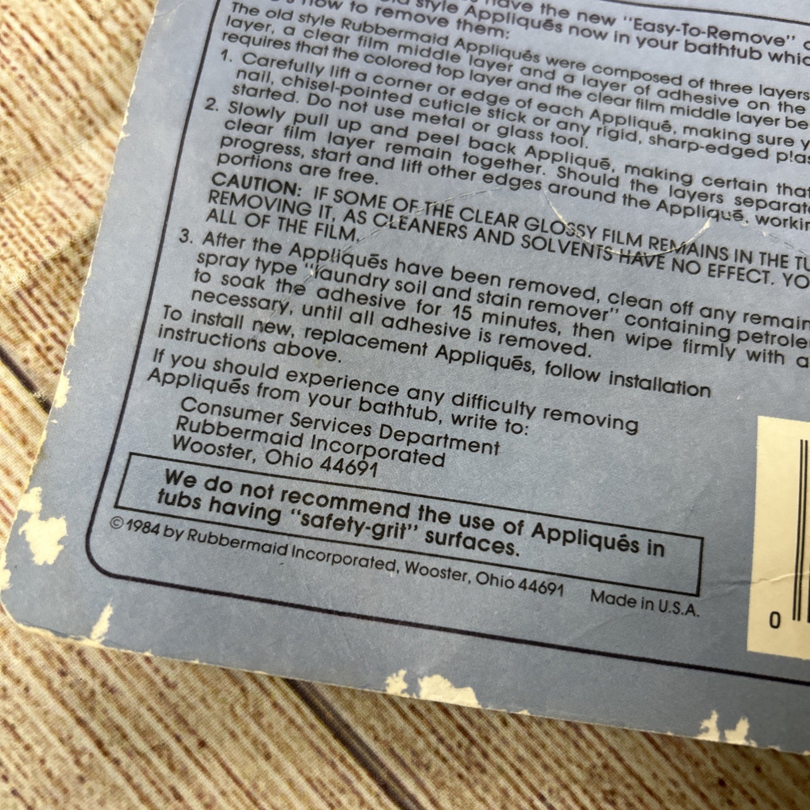 VINTAGE 1984 RUBBERMAID (PK. of 20) BATHTUB APPLIQUES Tulip & Butterfly Peach