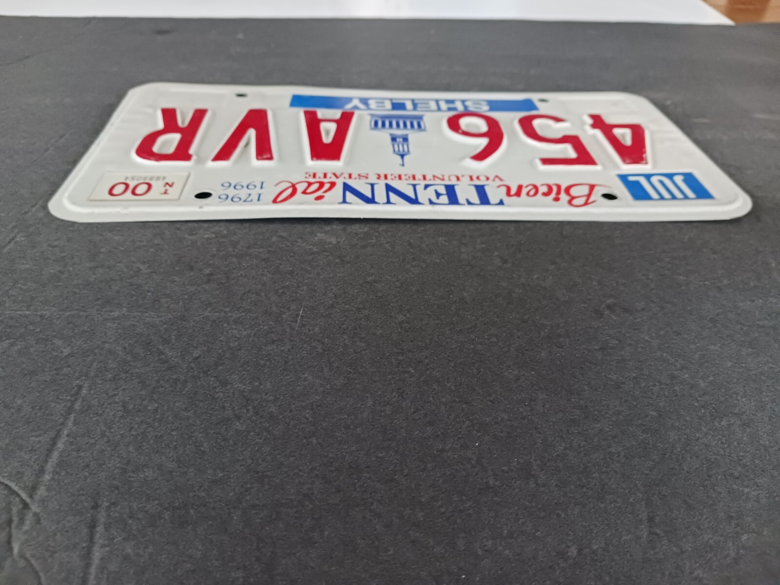 1996 BicenTENNial Tennessee License Plate 456 AVR