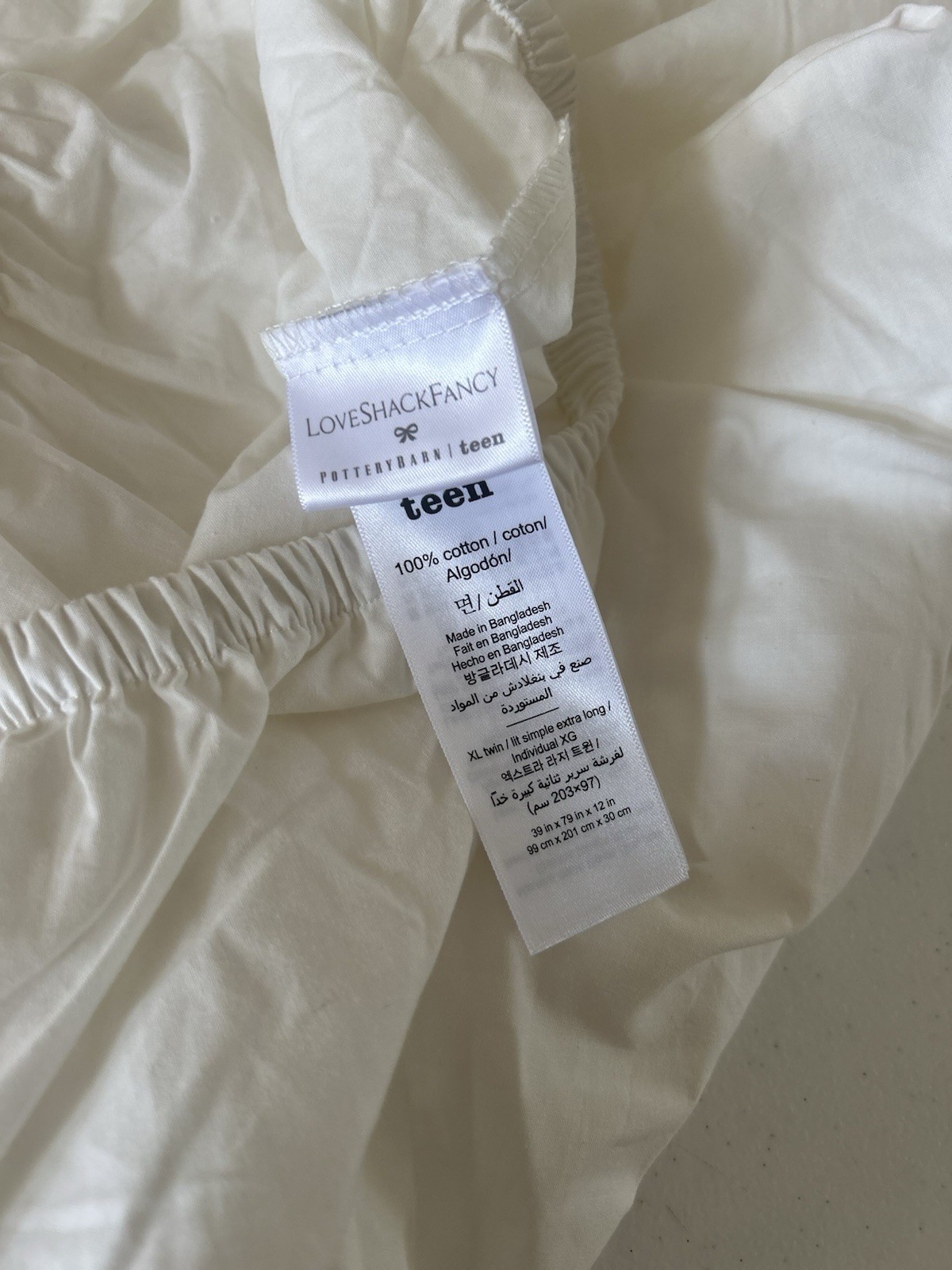 Pottery Barn Teen LoveShackFancy Embroidered Scallop XL TWIN / TWIN Sheet Set