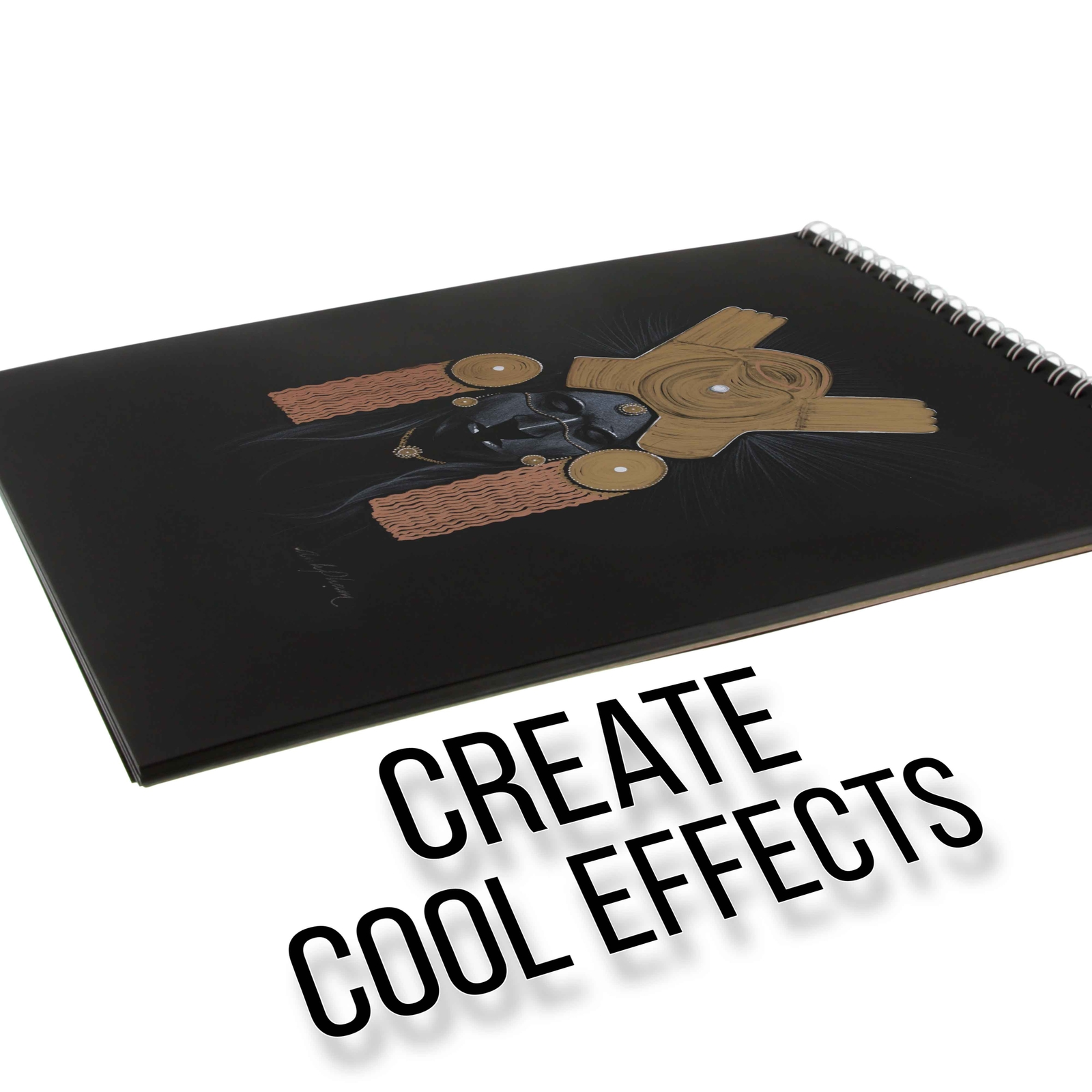 9"x12" Black Heavyweight Paper Spiral Bound Sketch Pad,140gsm,30 Sheets (2 Pads)