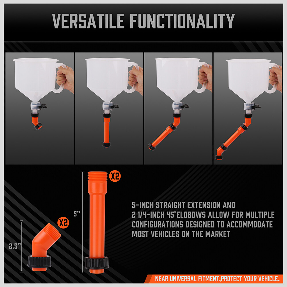 No-Spill Coolant Funnel Kit Car Radiator Refill Bleeder Vehicle Auto Tool