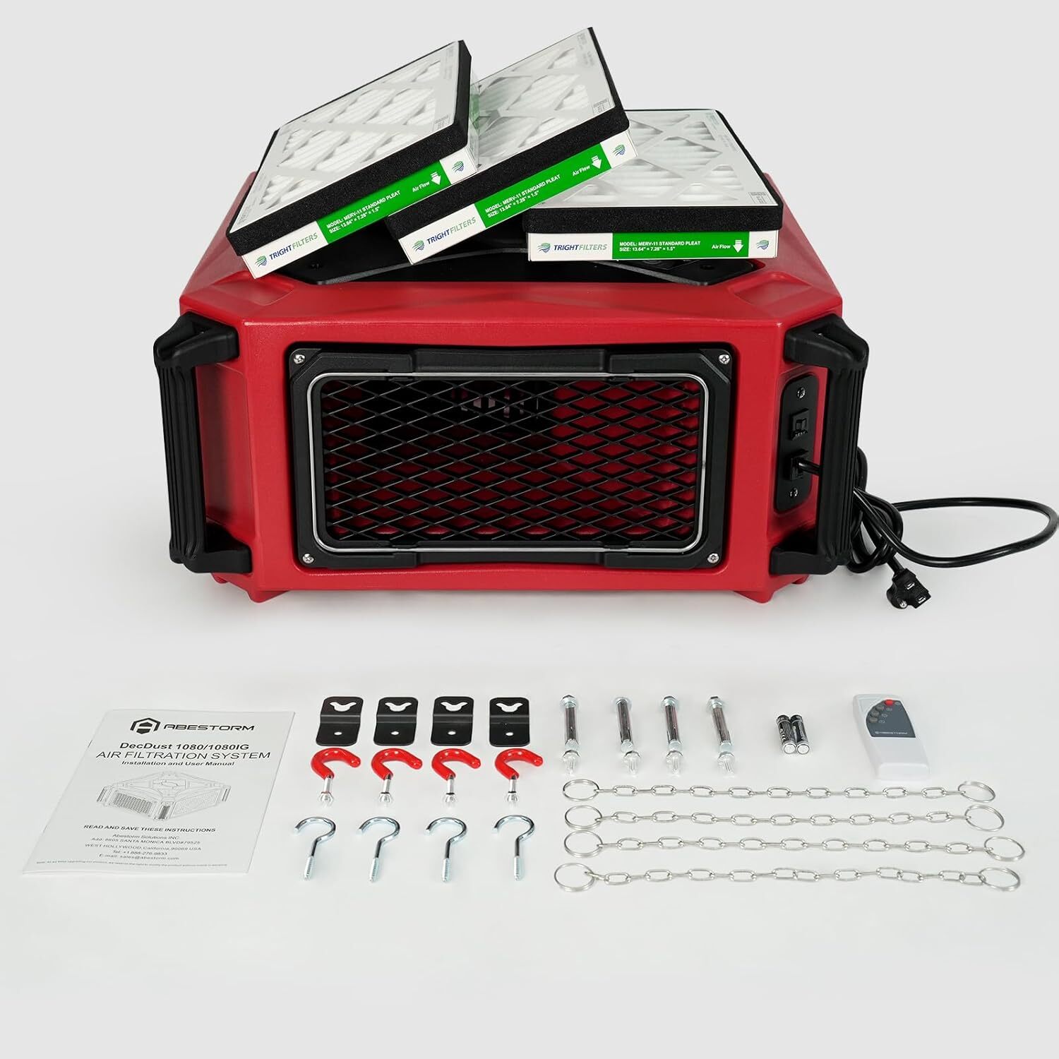 Abestorm Air Filtration System 2-Speed Remote-Controlled Filter Dust Workshop