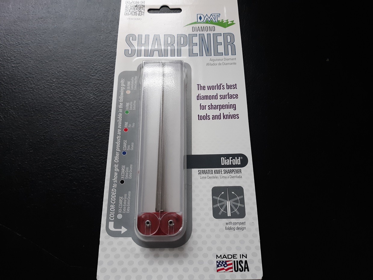 DMT Diafold Diamond Knife Sharpener Serrated 4" Conical Rod Fine Grit w/600 Mesh