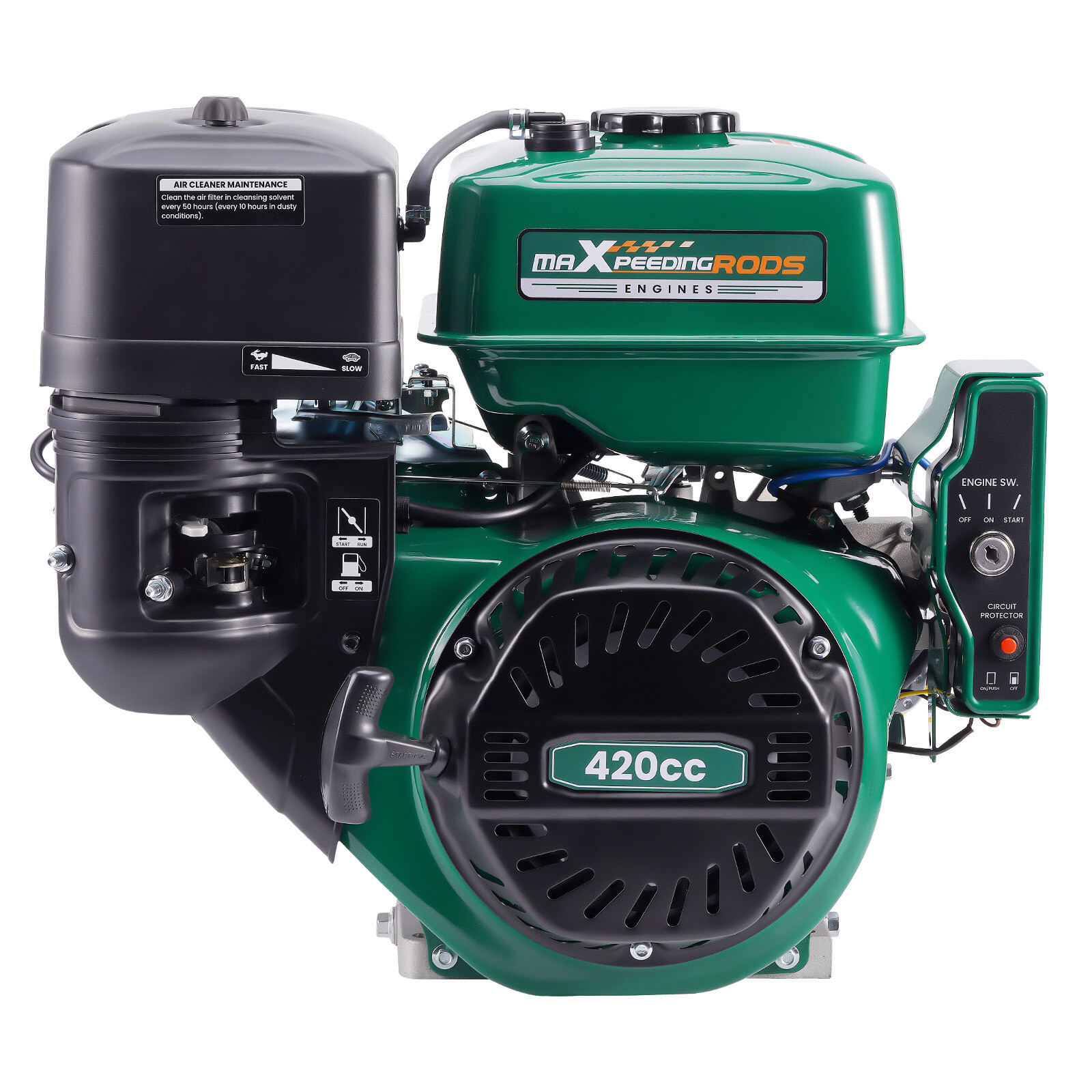 15HP 420cc Horizontal Engine Motor Gasoline 4 Stroke Electric Start For Go-Kart