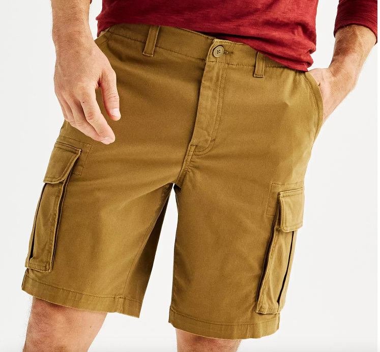 SONOMA Mens (10” Ins) Flexwear Everyday CARGO SHORTS Szs 28-42 (Many Colors) NWT