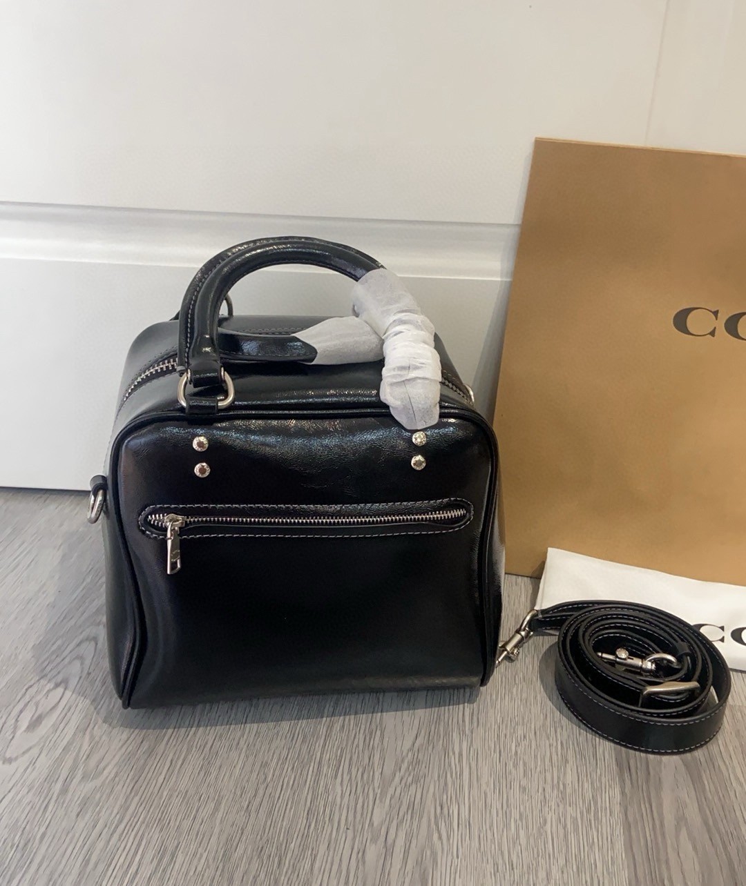 COACH Cube Rogue Bag 20 Shoulder Bag Black CBH04 Outlet NEW leather