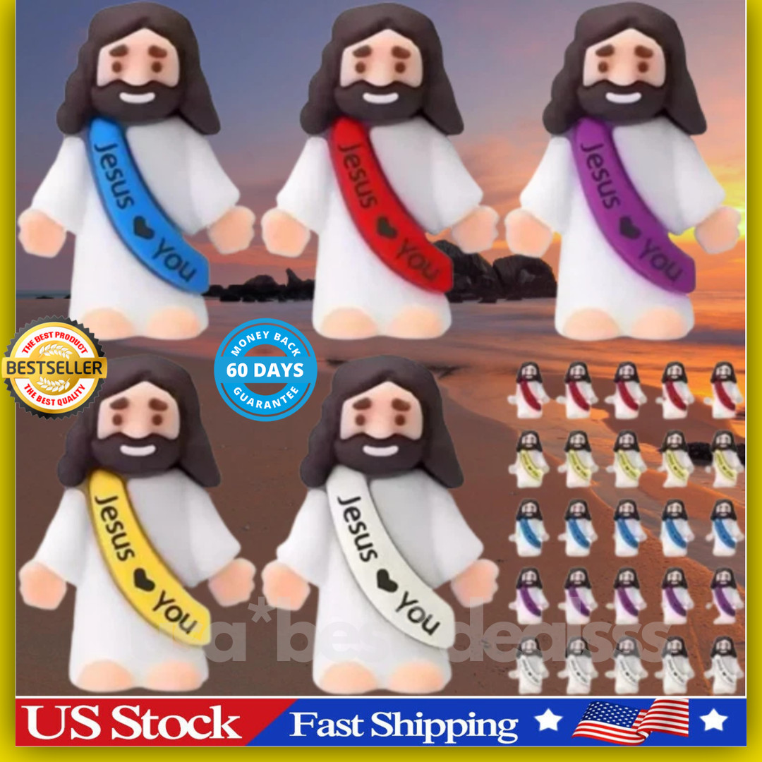 25 P Little Jesus Figures Original Design Jesus Love You Mini Rubber Jesus #/##