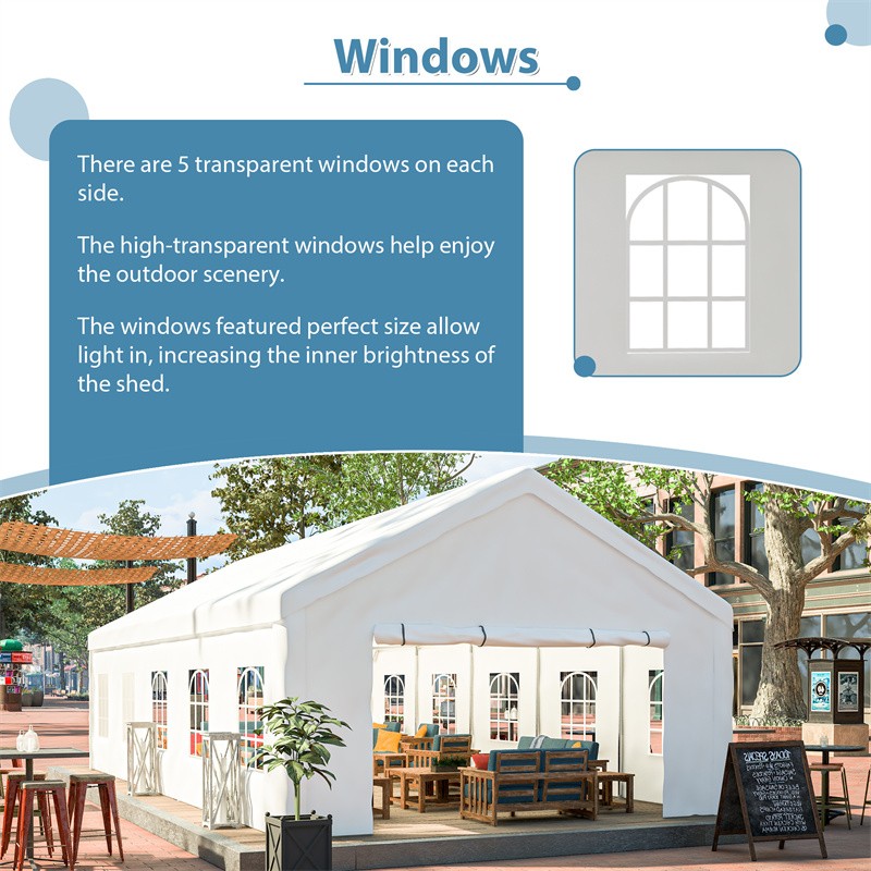 16x32FT Party Tent Heavy Duty Large Wedding Event Shelters Removable Sidewalls