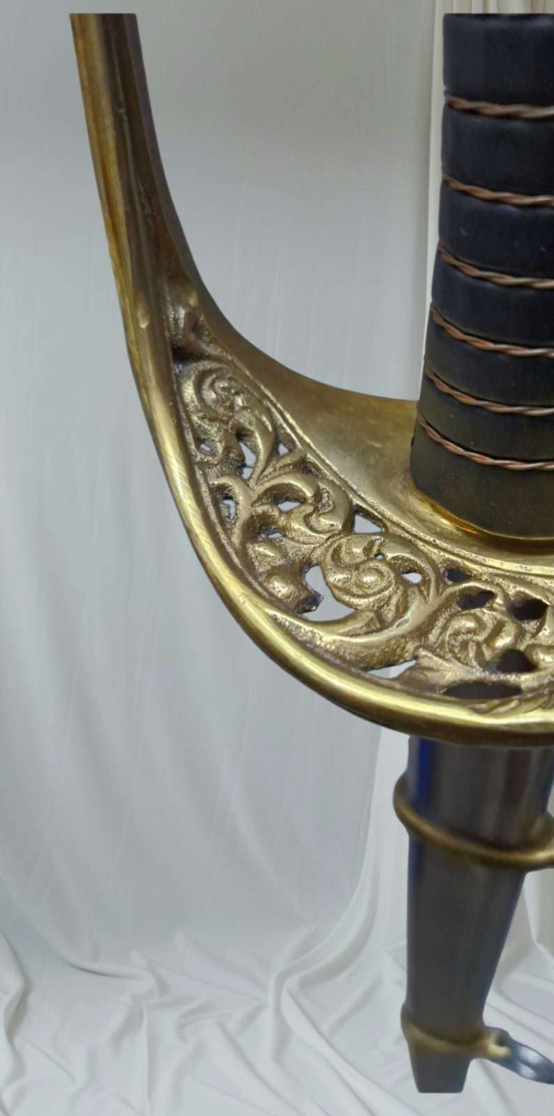 Decorative Brass Handle Naval Officer Dress Sword Replica – Ornate Guard,...