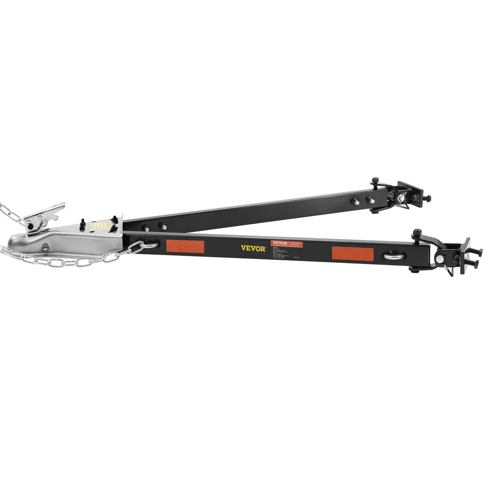 Tow Bar Bumper Mount Tow Bar 5500 lbs Fits 2-inch Ball Hitch with Chains