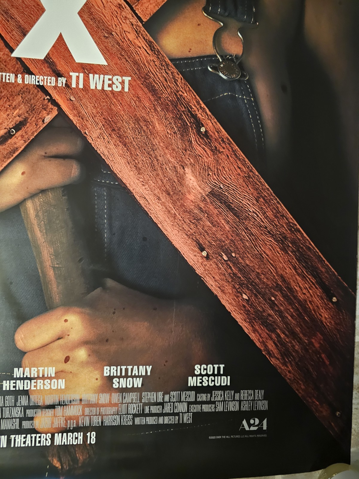 "X" Original D/S 27x40 Theater Movie Poster Mia Goth Jenna Ortega Brittany Snow