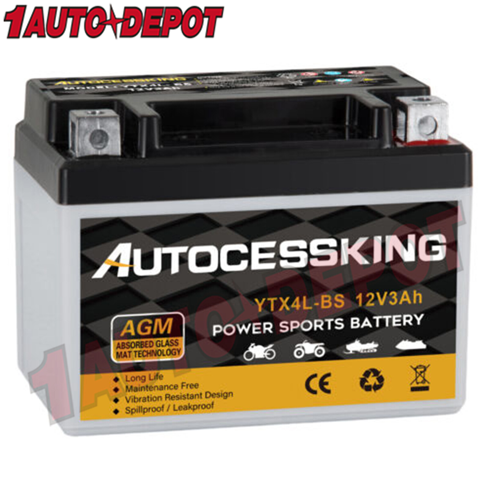 YTX4L-BS Battery AGM High Performance Maintenance Free Replace Motorcycle ATV
