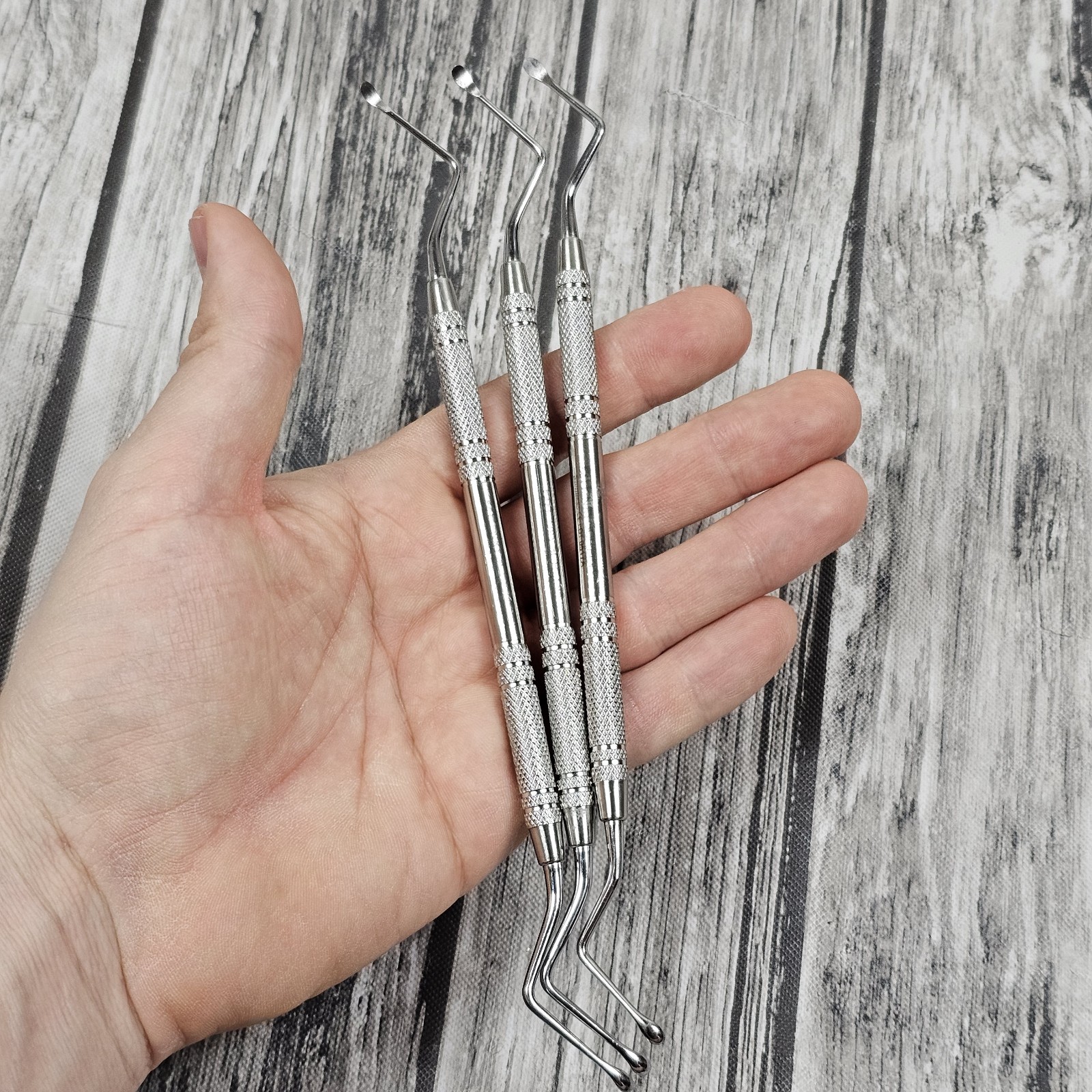 Lot Of 3 Henry Schein 101 9411 Surgical Curette Size 10 Miller Double End Dental