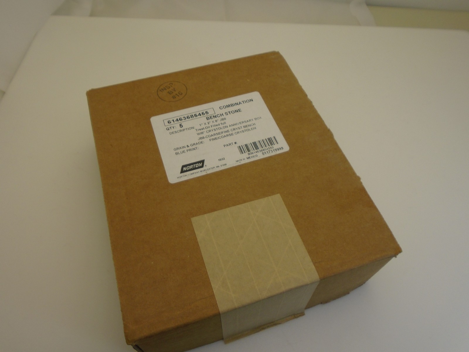 Norton Case (5) Combination Grit Bench Stones 8inch Pre-oiled Knife Tool Sharpen