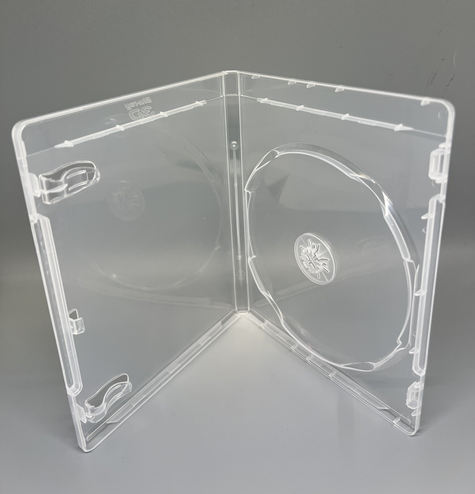 10 PCS 12MM BLU-RAY SINGLE DVD CASE W/BLU-RAY & 3D LOGO, SUPER CLEAR, PS1201-3D