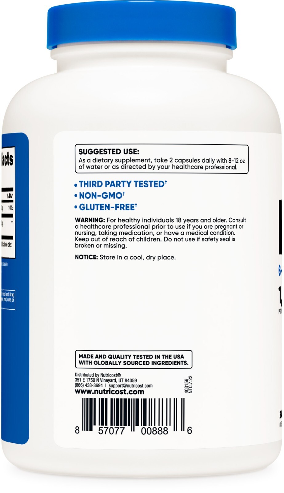 Nutricost HMB (Beta-Hydroxy Beta-Methylbutyric) 1000mg, 120 Servings, 240 Caps