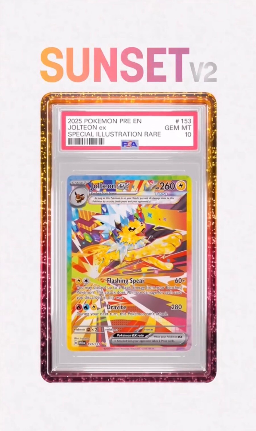 GradedGuard PSA Graded Card Case Guard Protector SUNSET V2 Limited Edition