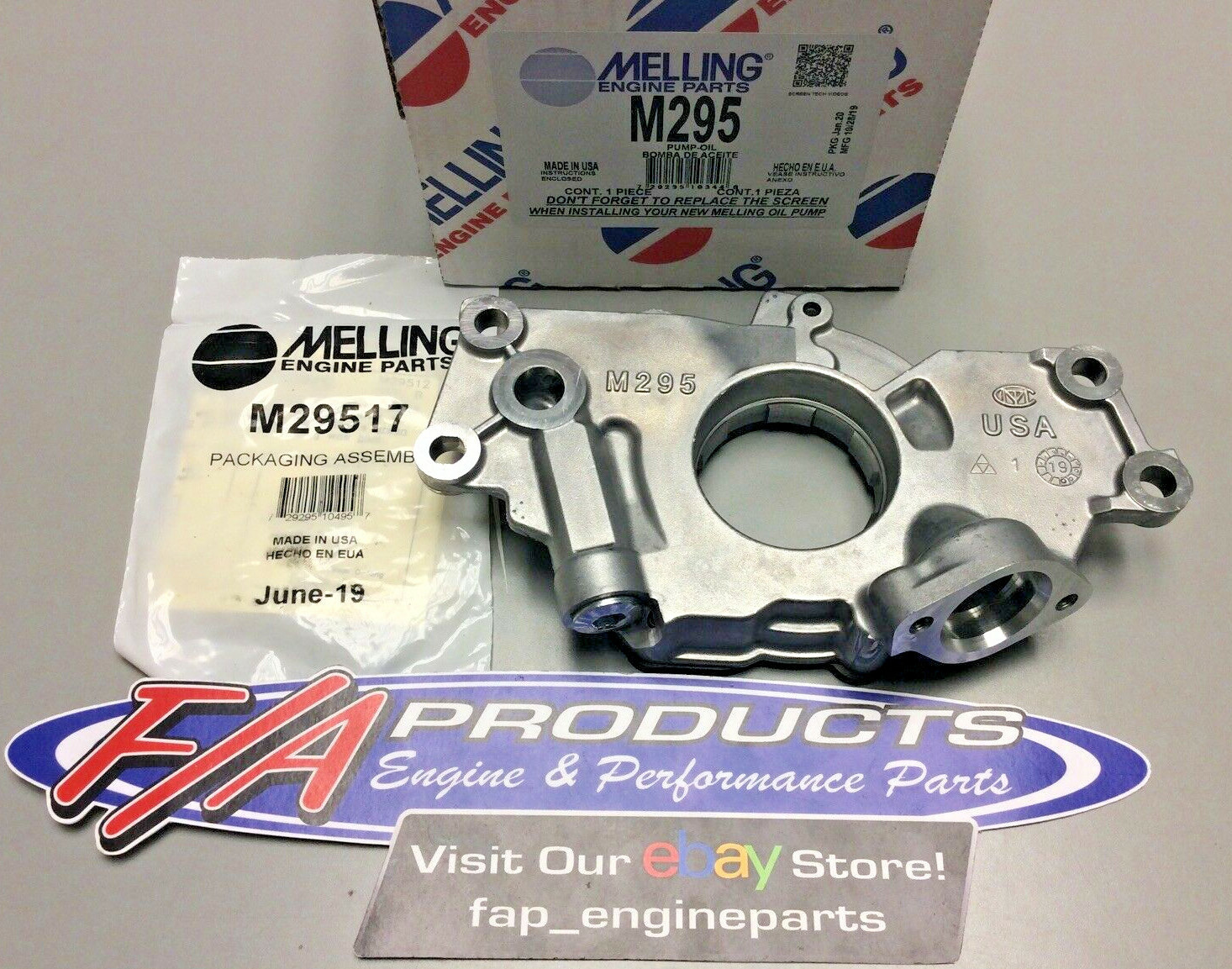 GENUINE MELLING M295 Chevrolet 4.8L 5.3L 6.0L LS Engine STOCK Replace Oil Pump
