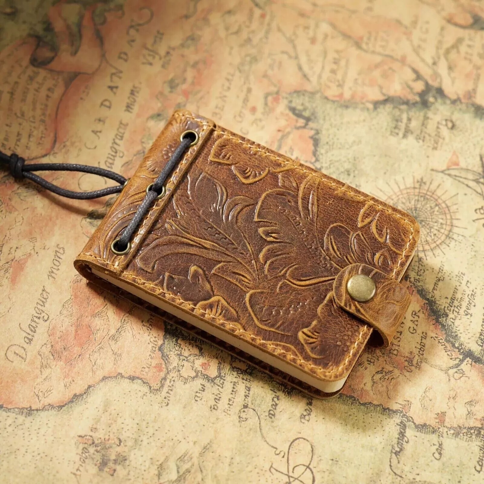 Handmade Vintage Leather Journal Notebook For Writing Portable Pocket Notebook