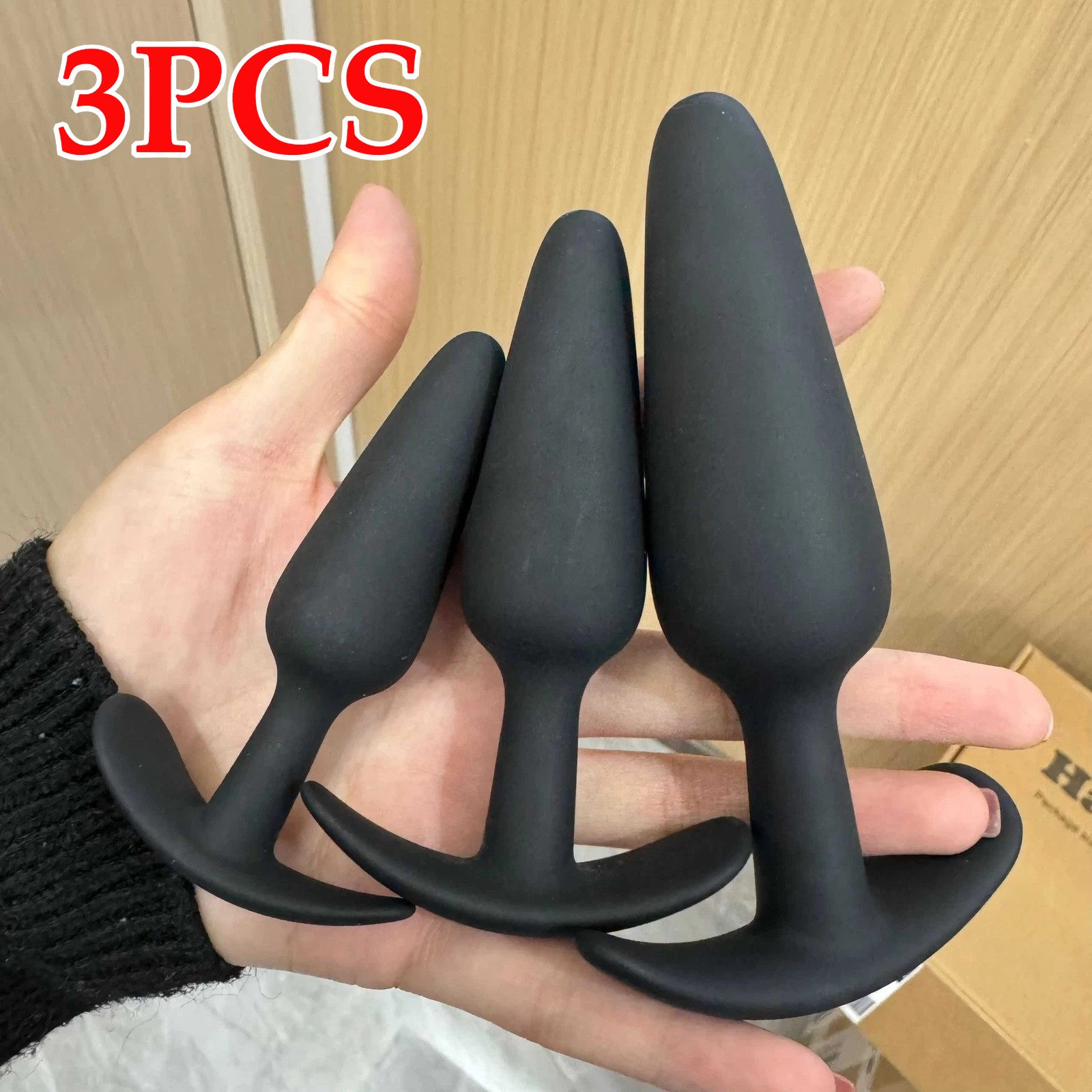 3PCS Silicone Anal Training Starter Kits Beginner Anal Trainer Butt Plug Set US