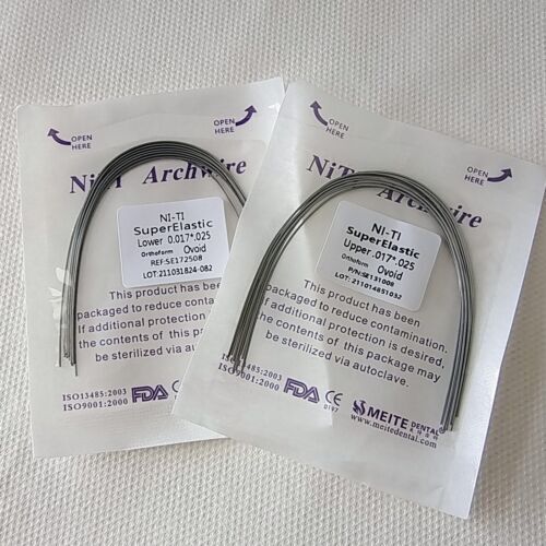 Dental Orthodontic Super Elastic Wire Niti Round/Rectangular Arch Wires Ovoid