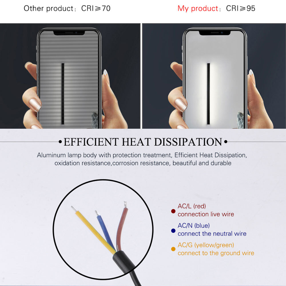 LED Wall Light Sconce Waterproof Outdoor Modern Lamp Exterior Lights Long Strip