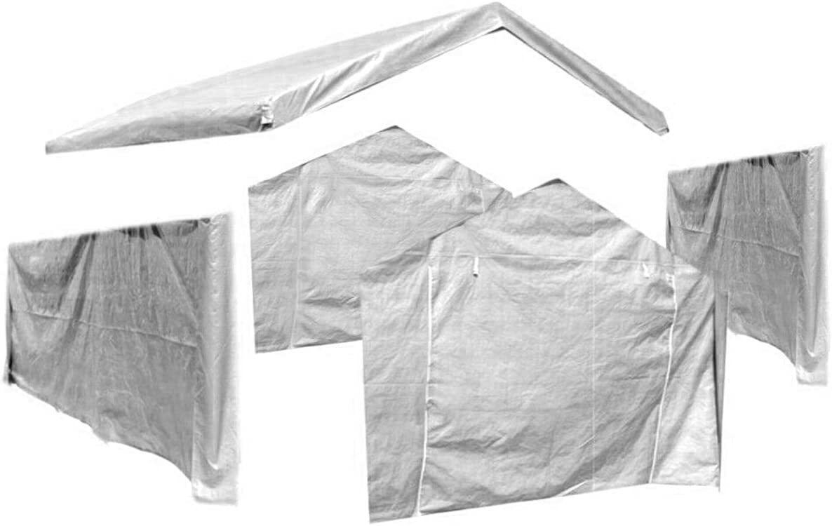 10X20 Tarp Canopies (5PC) Top Set Valanced Tarp Kit Carports