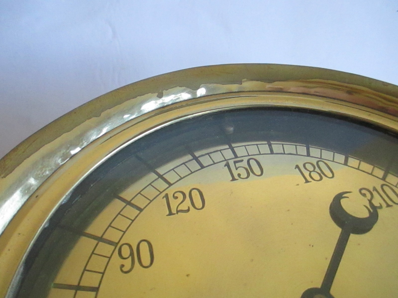 Vintage Brown Instrument Co. Gauge Steam Brass Ship Steam Train Philadelphia PA